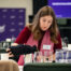 Kate Barry pouring wine